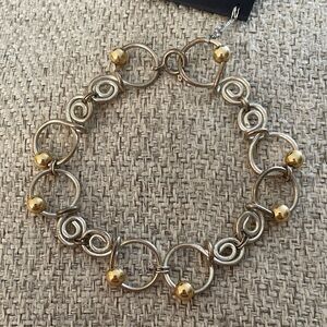 Sterling Silver and Gold Filled Handmade Bracelet